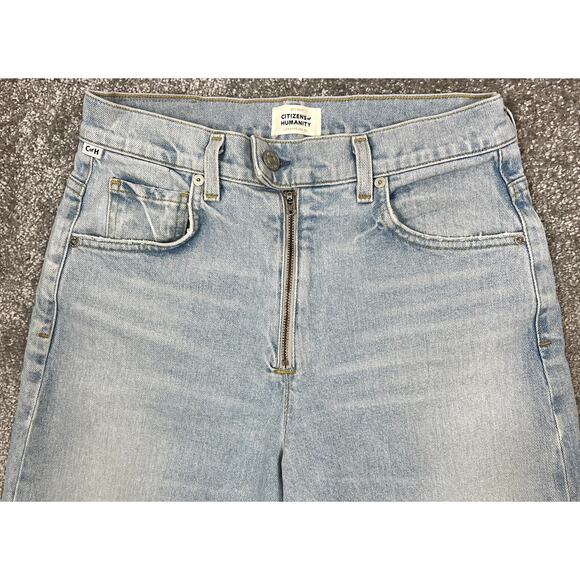 Citizens of Humanity Calista Curve Jeans 26" Exposed Zipper Balloon Barrel Leg - Picture 10 of 14